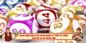 Giao diện Web App giúp quản lý vốn và chốt dàn đề 36 số thần tốc
