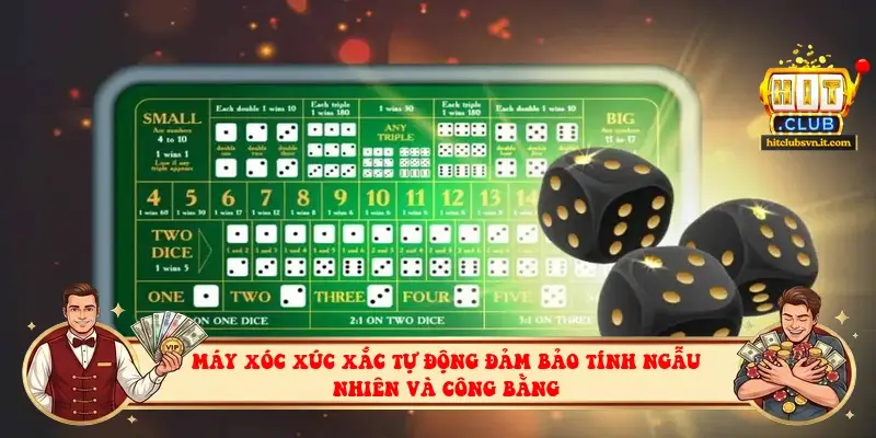 Máy xóc xúc xắc tự động đảm bảo tính ngẫu nhiên và công bằng