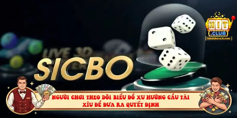Người chơi theo dõi biểu đồ xu hướng cầu Tài Xỉu để đưa ra quyết định