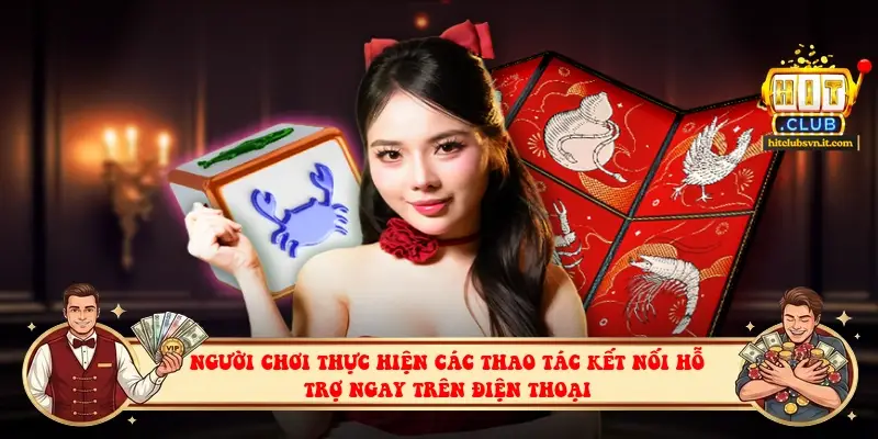 Người chơi thực hiện các thao tác kết nối hỗ trợ ngay trên điện thoại Người chơi thực hiện các thao tác kết nối hỗ trợ ngay trên điện thoại