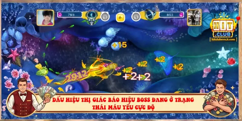 Dấu hiệu thị giác báo hiệu Boss đang ở trạng thái máu yếu cực độ