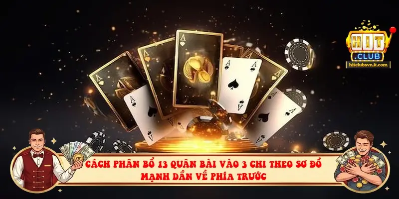 Cách phân bổ 13 quân bài vào 3 chi theo sơ đồ mạnh dần về phía trước